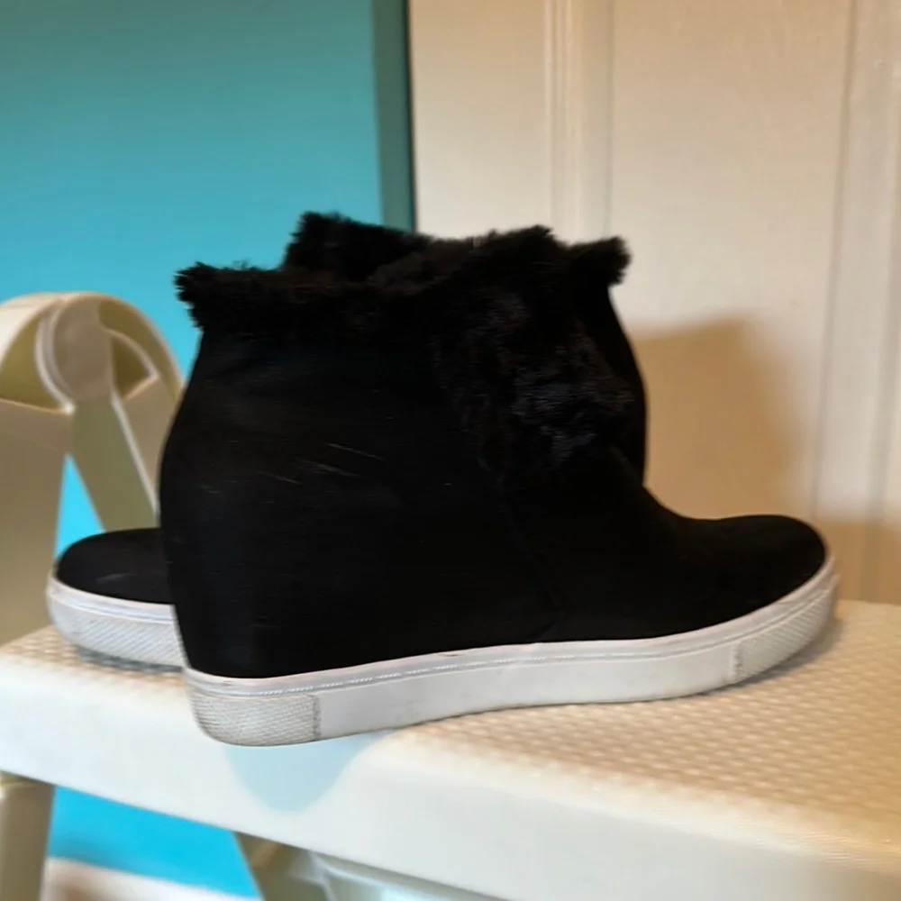 Women's‎ Black Wedge Ankle Boots
